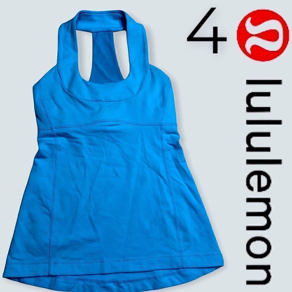 Lululemon Scoop Neck Blue Tank Workout Racerback sz 4